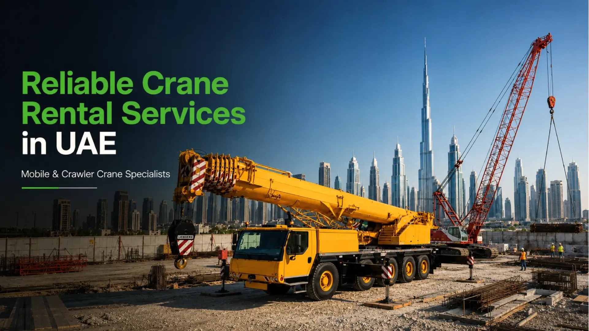 Best Crane Rental Company UAE Mobile Crane and Crawler Crane Specialists Heavy equipment crane rental in UAE with mobile and crawler cranes for construction projects in Dubai and Abu Dhabi